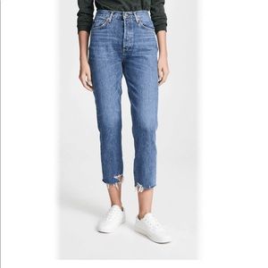 AGOLDE Riley High Rise Crop Jeans Veto